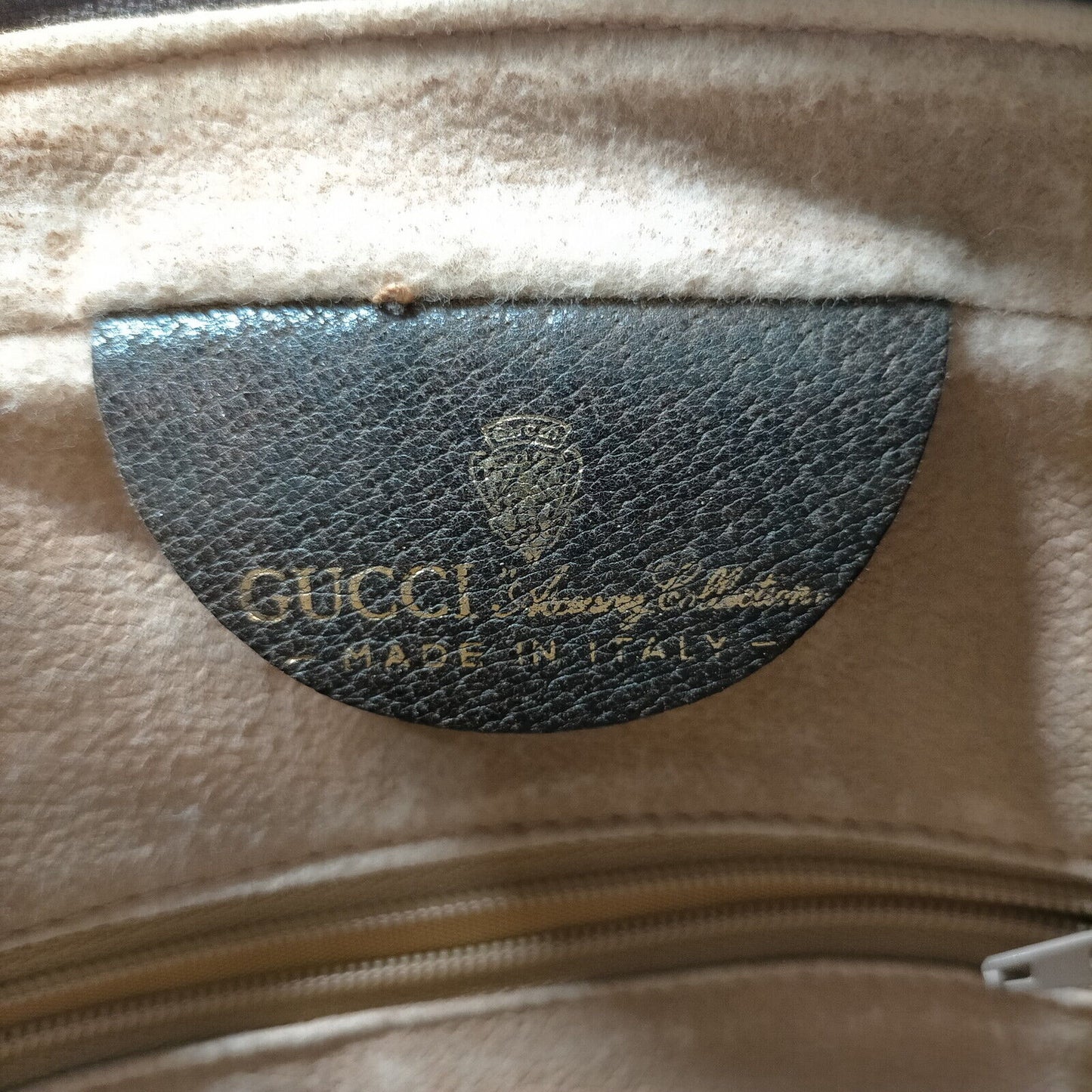Gucci Vintage Sherry Line Brown PVC Shoulder Bag