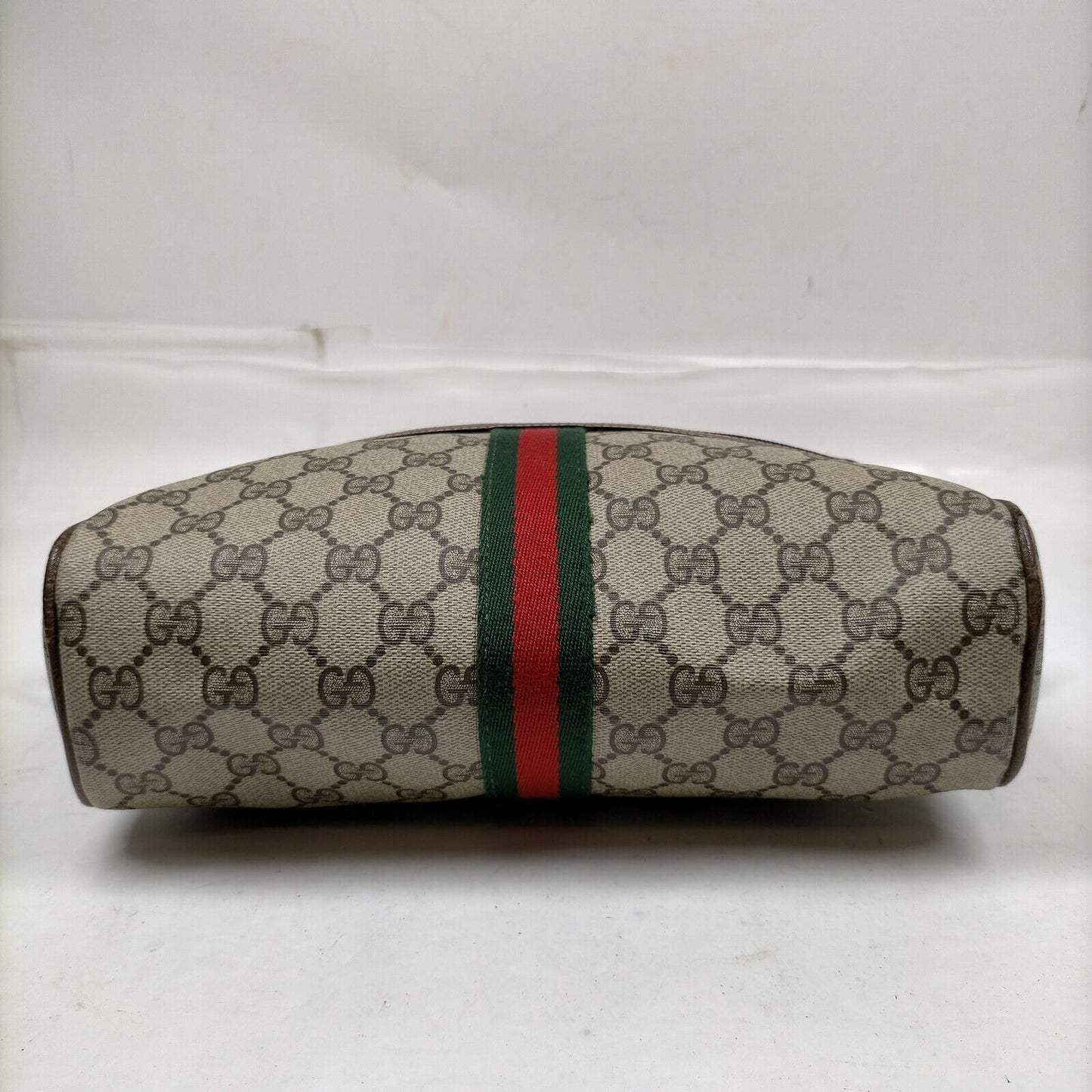Gucci Vintage Sherry Line Brown PVC Shoulder Bag