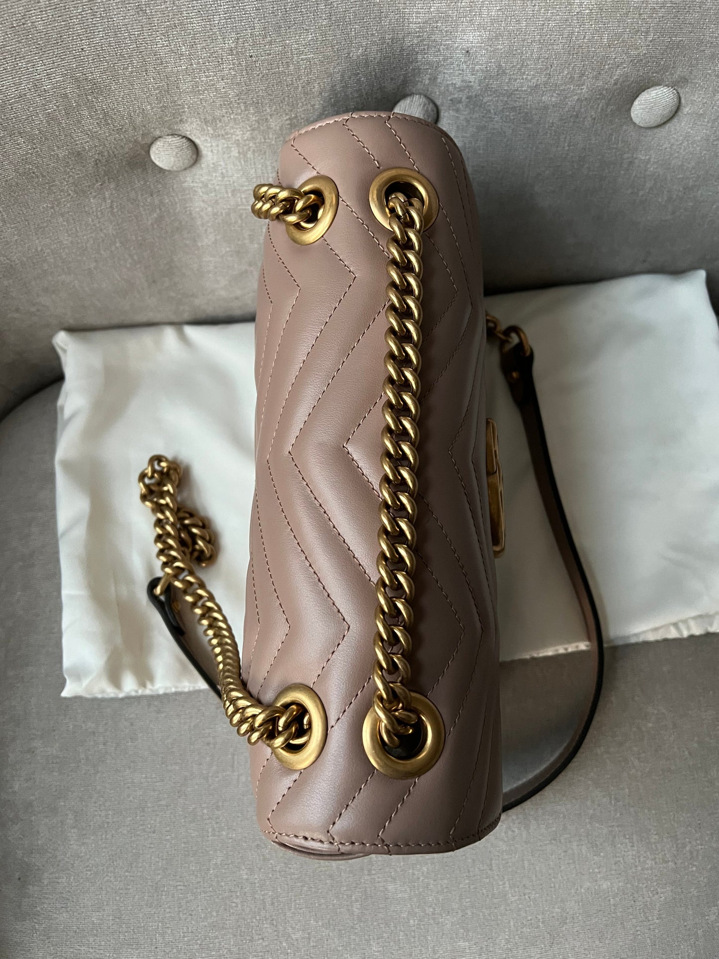 Gucci GG Dusty Pink Marmont Small Shoulder Bag (RRP £1800)