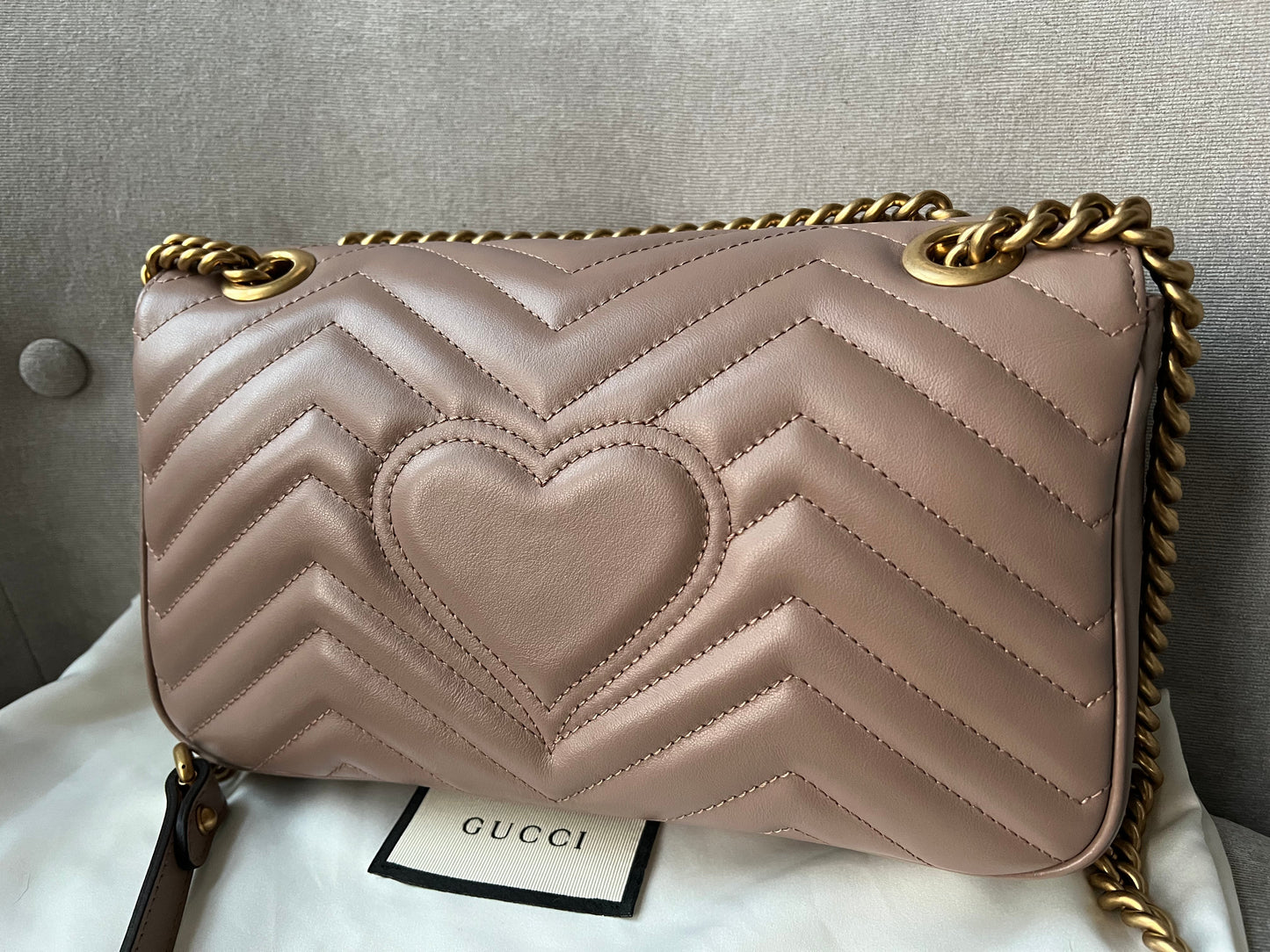 Gucci GG Dusty Pink Marmont Small Shoulder Bag (RRP £1800)