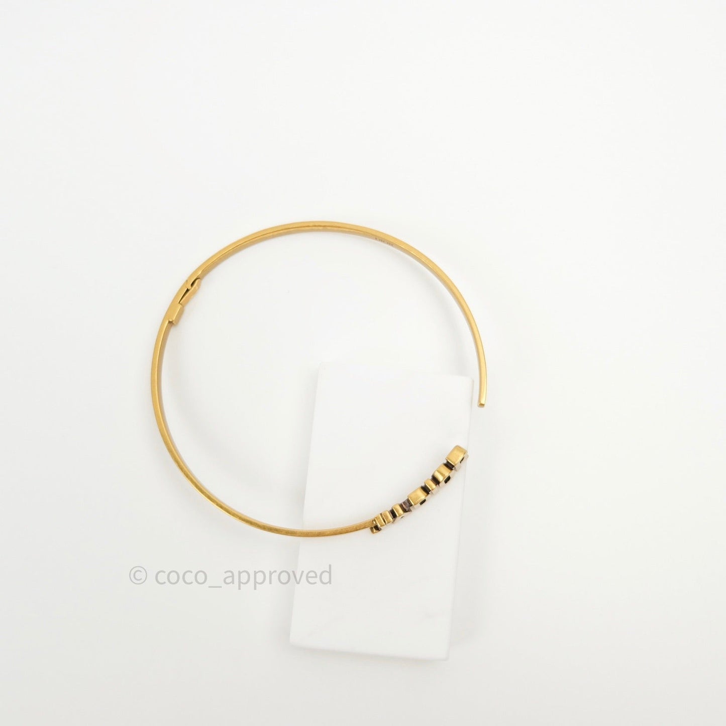 Christian Dior J'adior Choker Necklace Antique Gold Metal