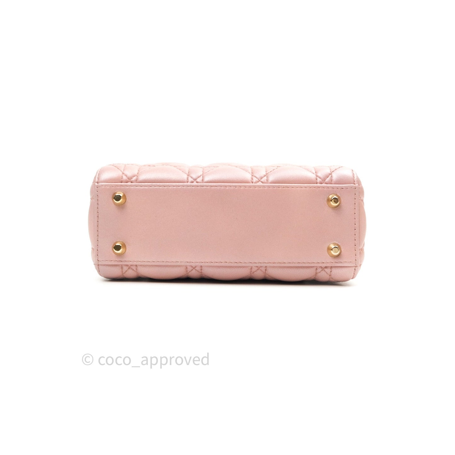 Christian Dior Calfskin Cannage Mini Lady Dior Pink