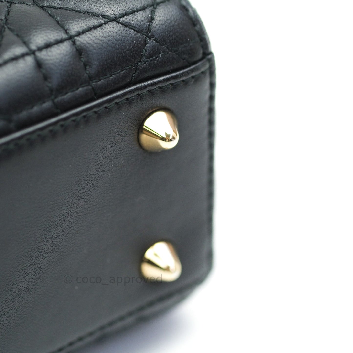 Christian Dior Lambskin My ABCDior Lady Dior Black Gold Hardware