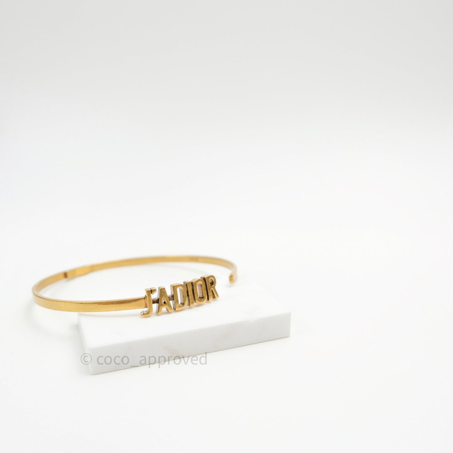 Christian Dior J'adior Choker Necklace Antique Gold Metal