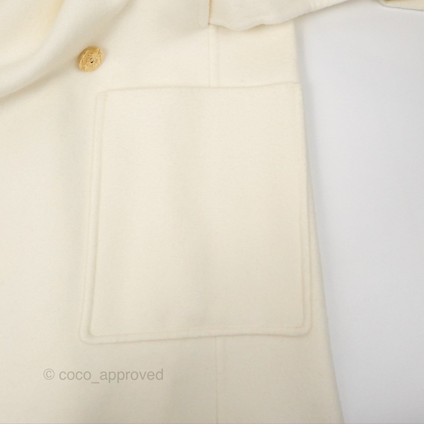 Christian Dior Mid-Length Belted Coat Ivory Size 34