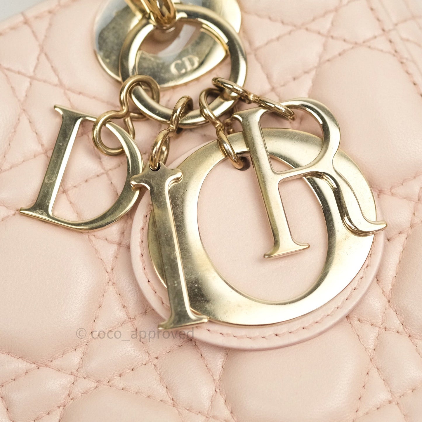 Christian Dior Lambskin My ABCDior Lady Dior Pink Gold Hardware