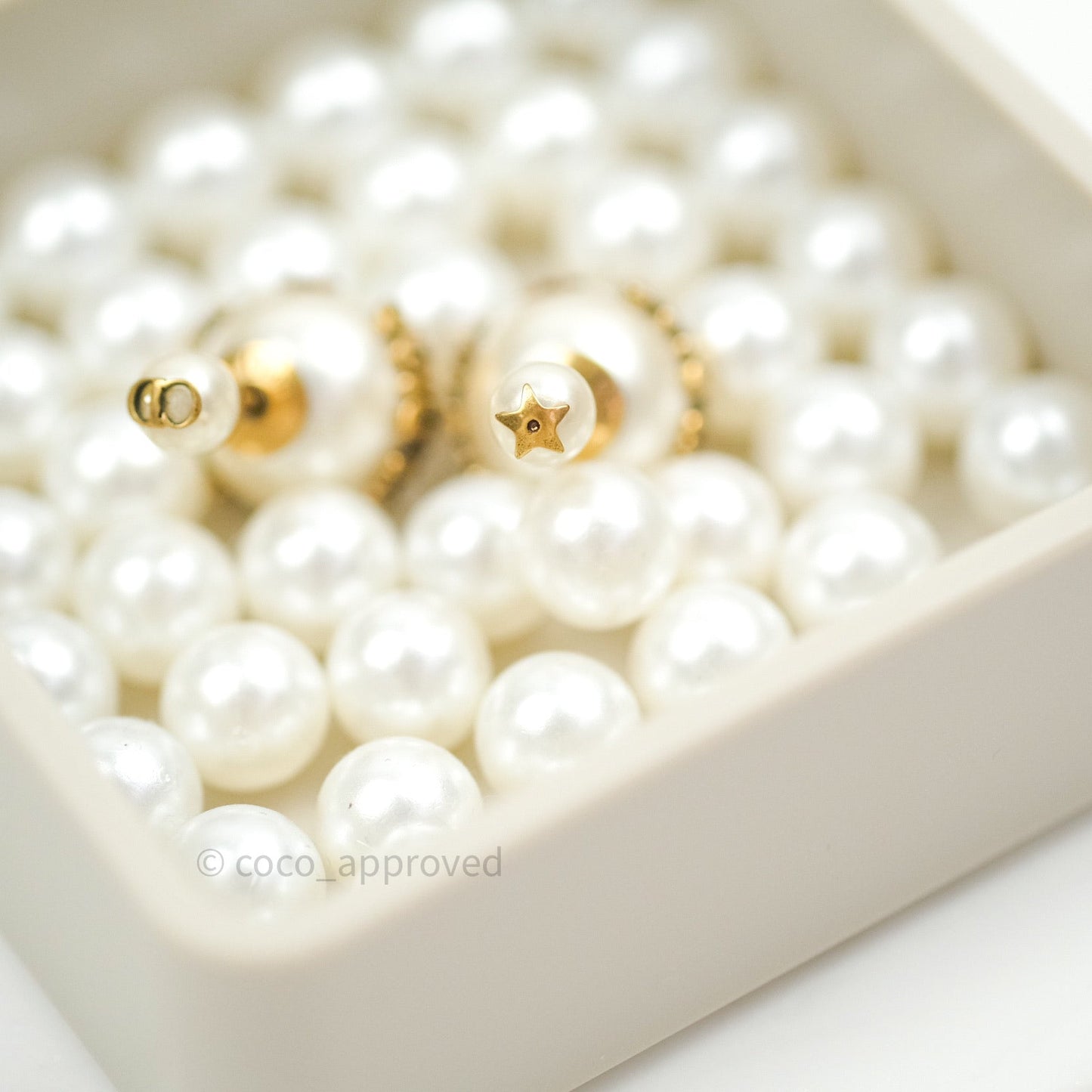 Christian Dior Pearl Mise En Dior Tribal J'adior Earrings Gold