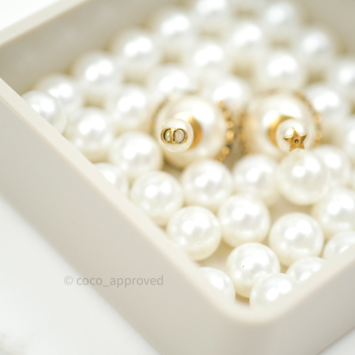 Christian Dior Pearl Mise En Dior Tribal J'adior Earrings Gold