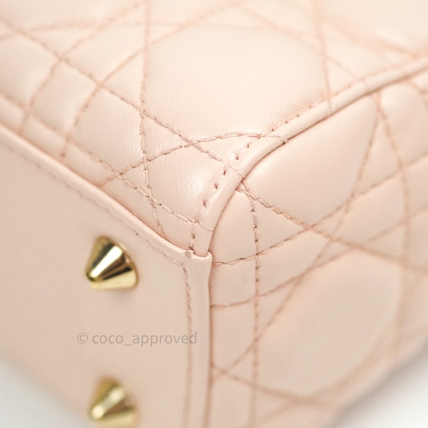 Christian Dior Lambskin My ABCDior Lady Dior Pink Gold Hardware