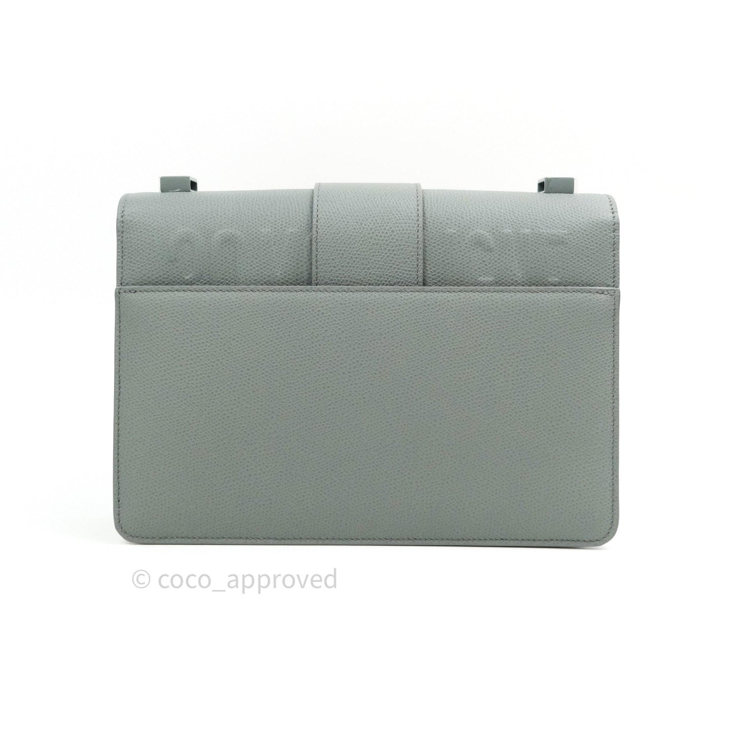 Christian Dior Grained Calfskin Montaigne Flap 30 Ultramatte Gray