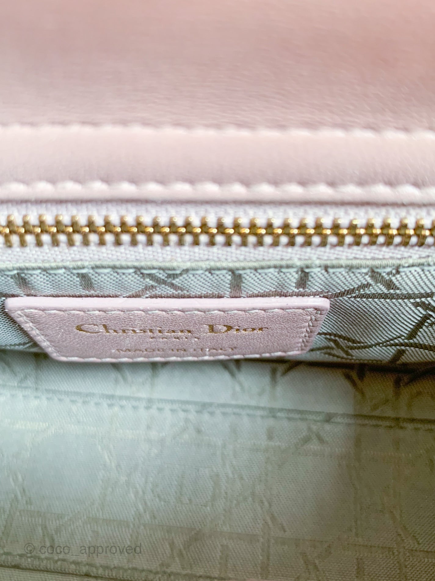 Christian Dior Calfskin Cannage Mini Lady Dior Pink