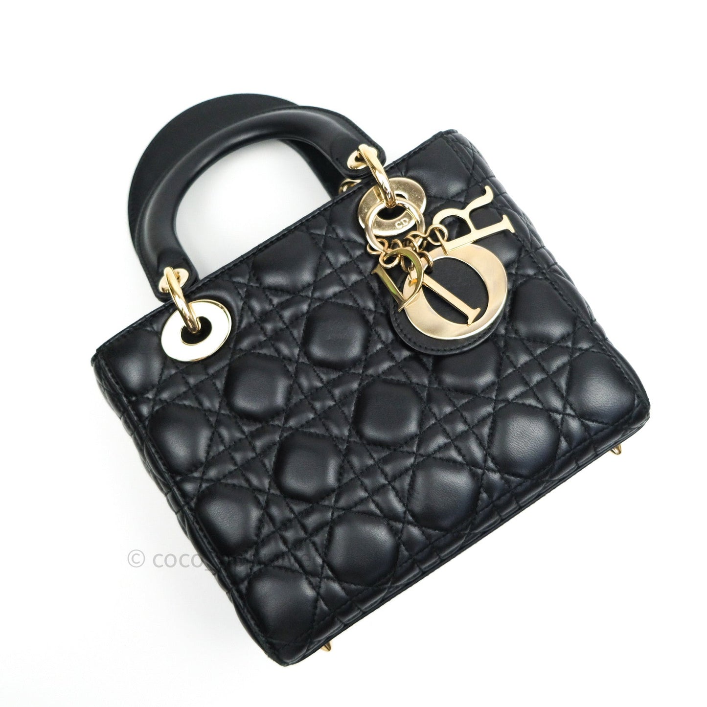 Christian Dior Lambskin My ABCDior Lady Dior Black Gold Hardware