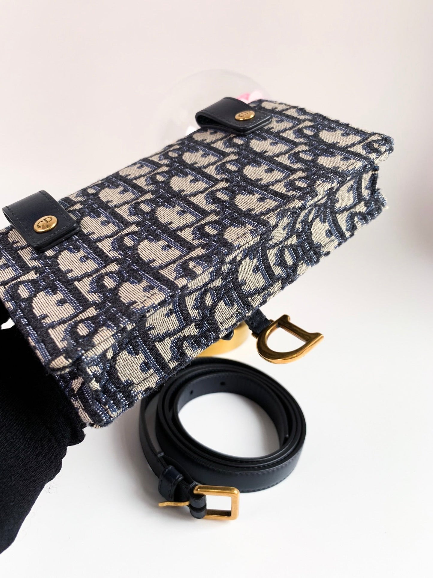 Dior Oblique Saddle Navy Belt Bag
