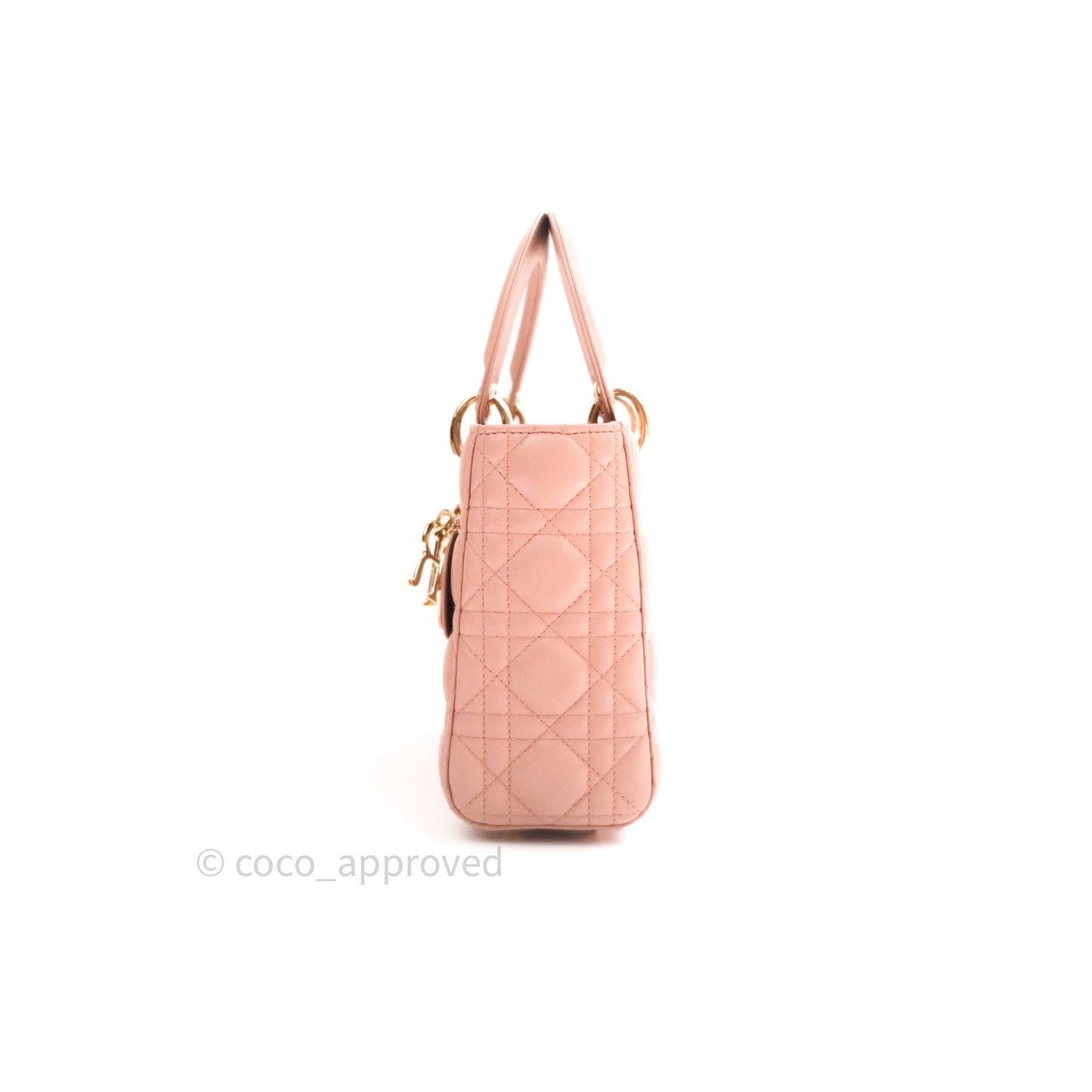 Christian Dior Lambskin My ABCDior Lady Dior Beige Gold Hardware