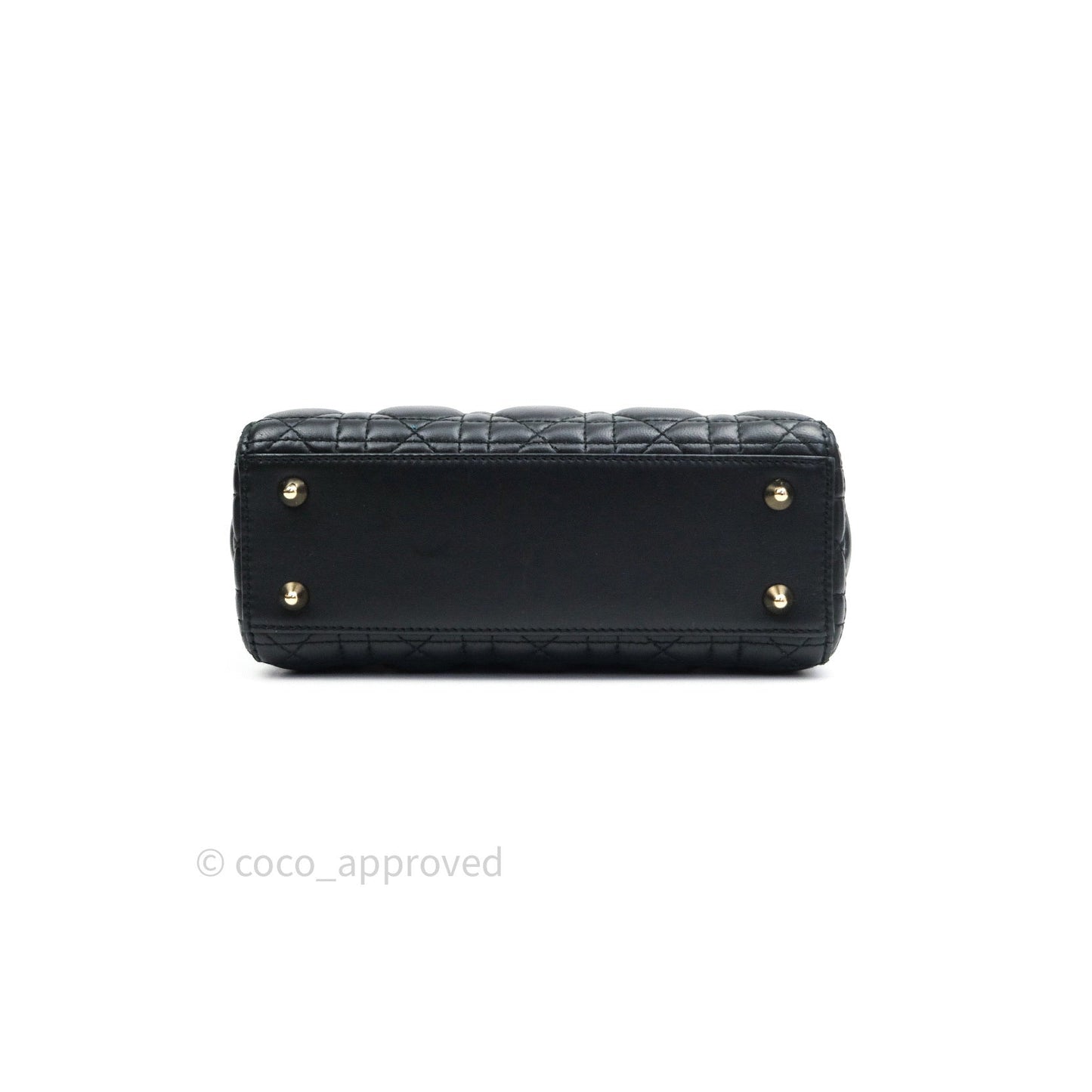Christian Dior Lambskin My ABCDior Lady Dior Black Gold Hardware