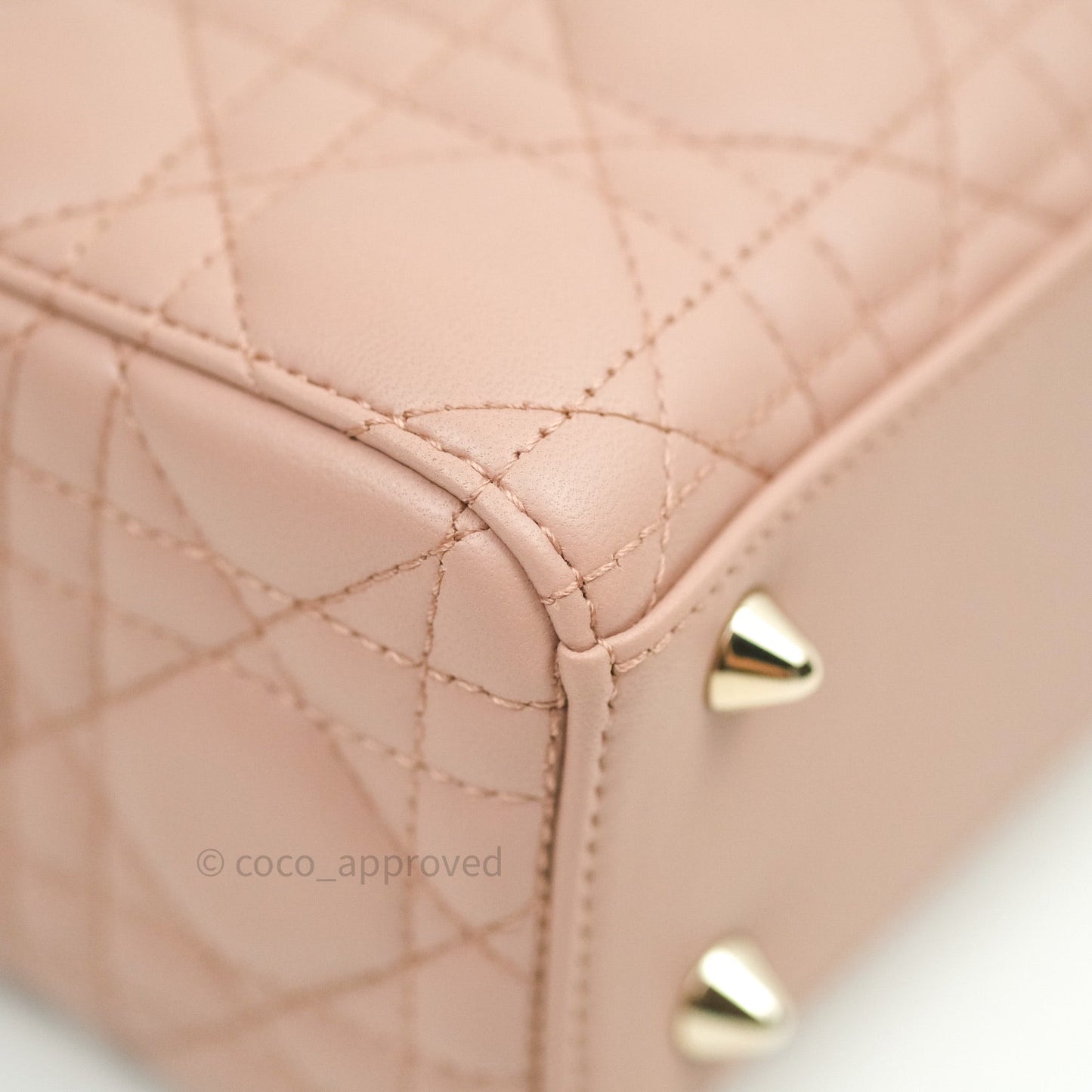 Christian Dior Lambskin My ABCDior Lady Dior Fard Gold Hardware