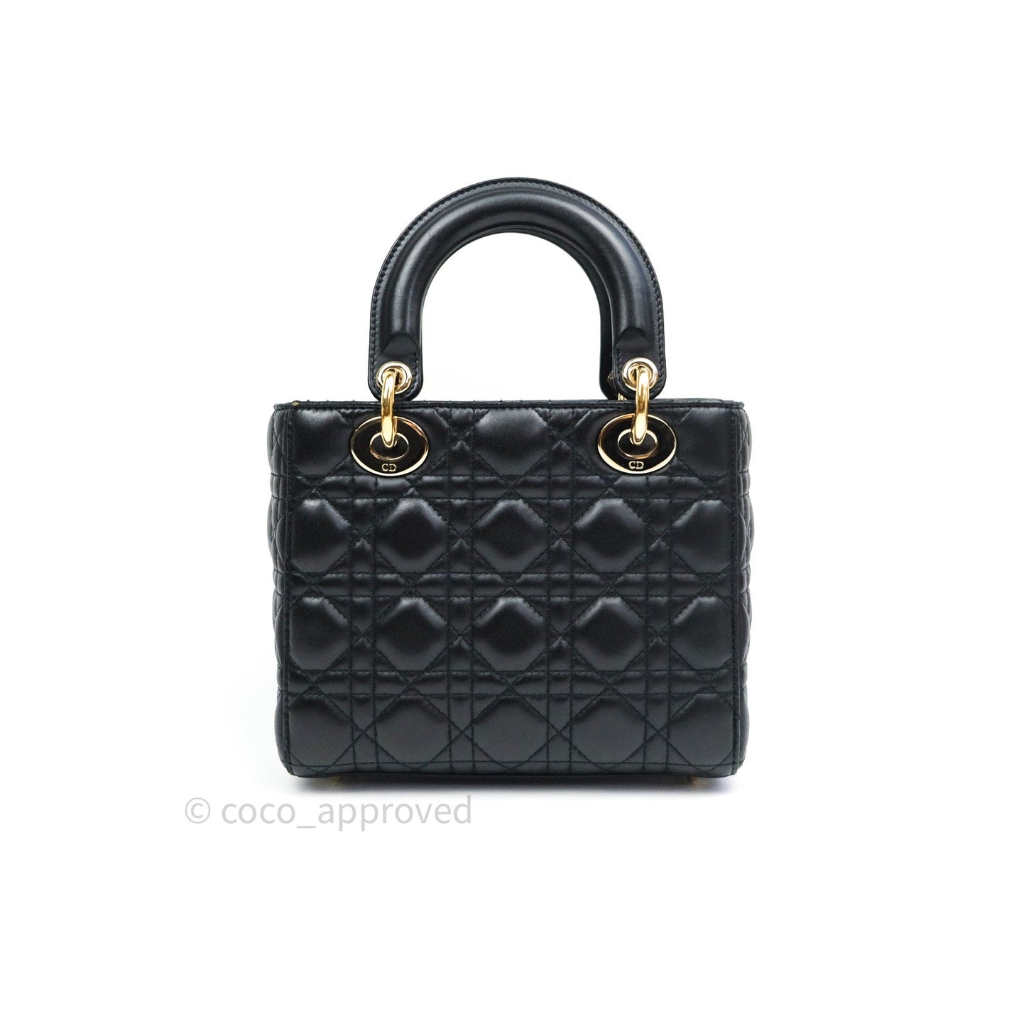 Christian Dior Lambskin My ABCDior Lady Dior Black Gold Hardware