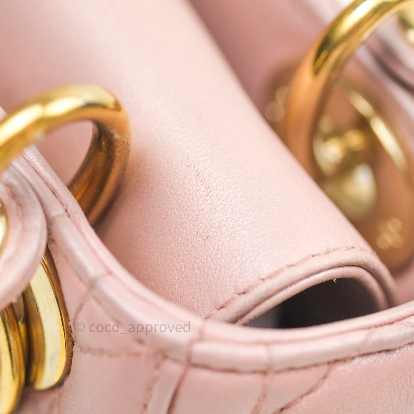Christian Dior Calfskin Cannage Mini Lady Dior Pink