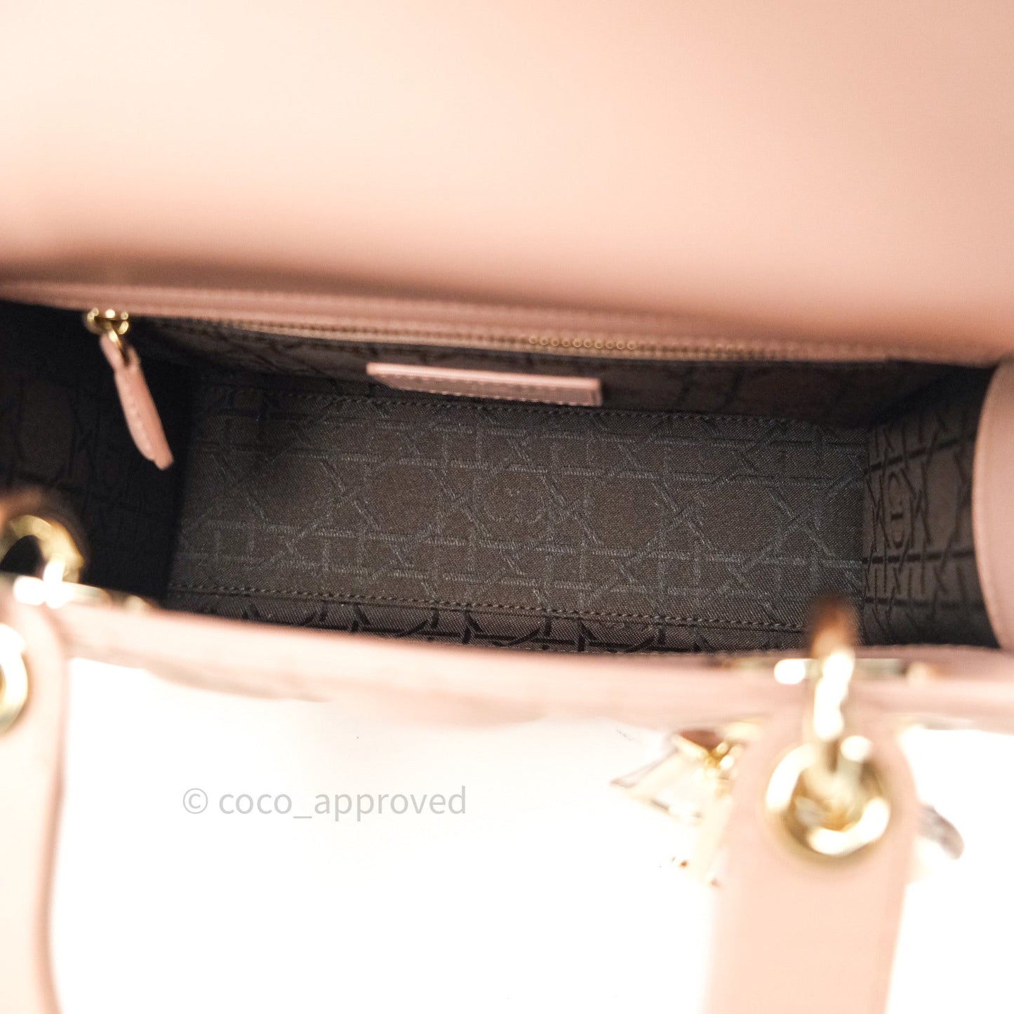 Christian Dior Lambskin My ABCDior Lady Dior Fard Gold Hardware