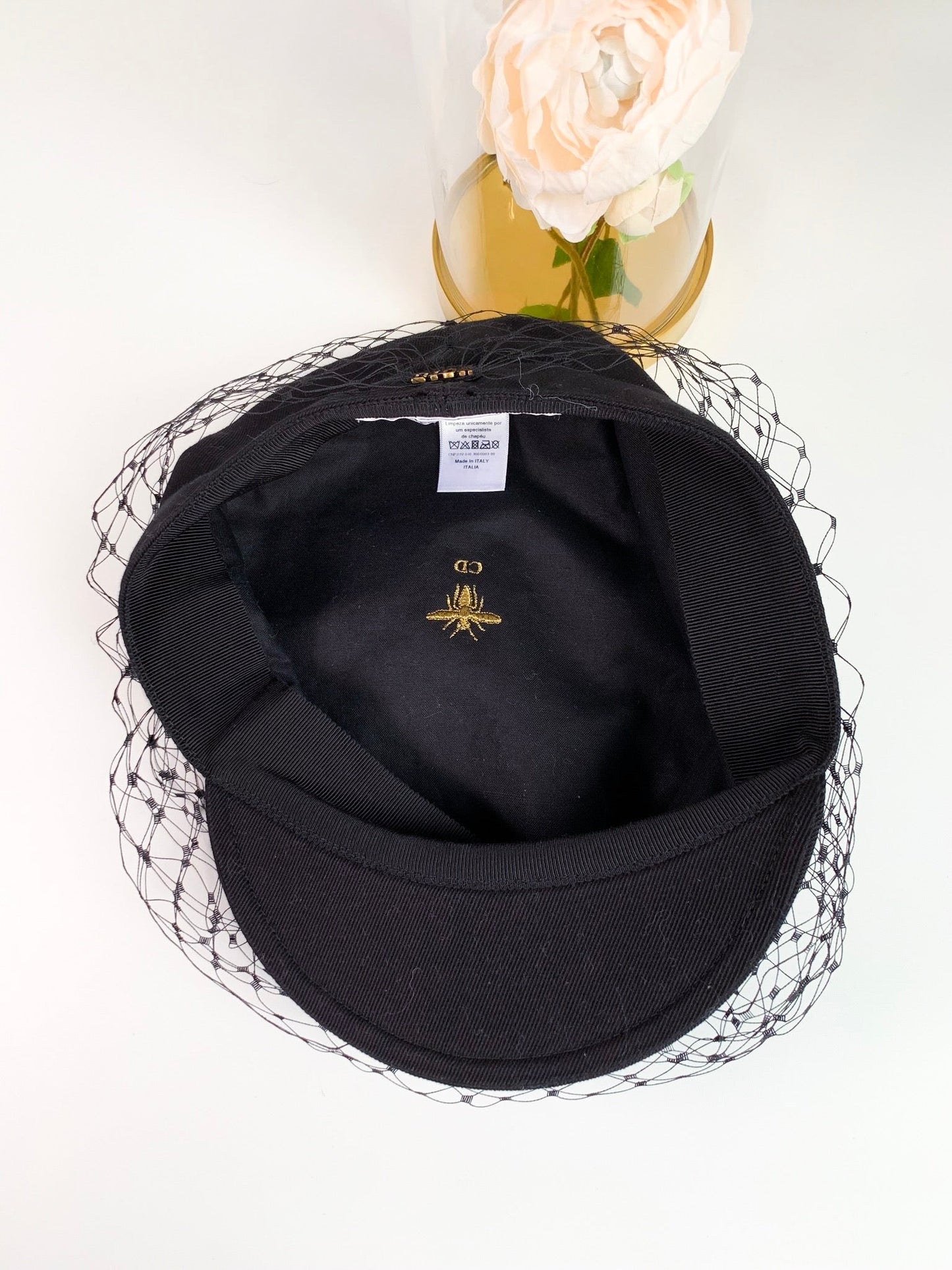 Dior Black Arty Veil Cotton Cap
