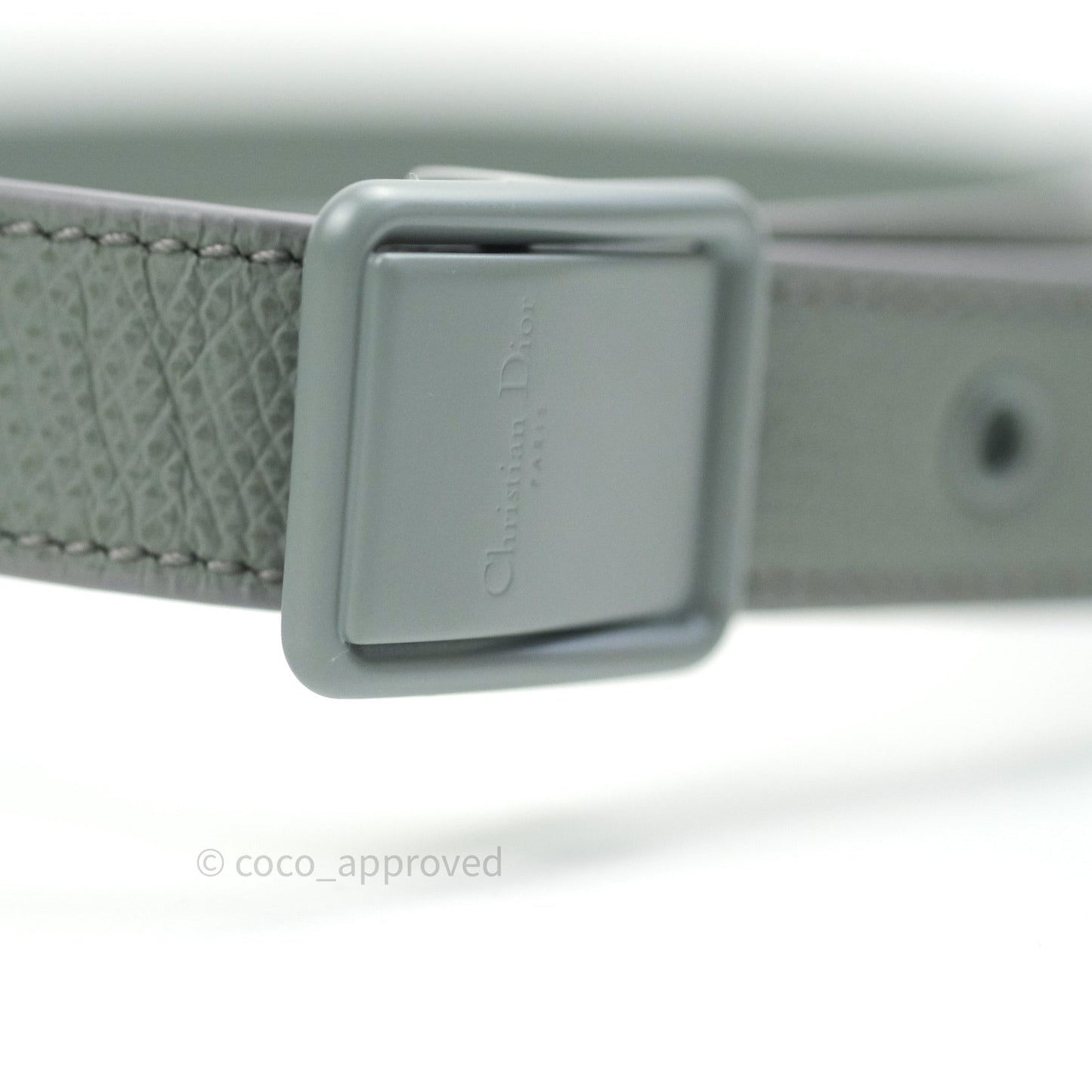 Christian Dior Grained Calfskin Montaigne Flap 30 Ultramatte Gray
