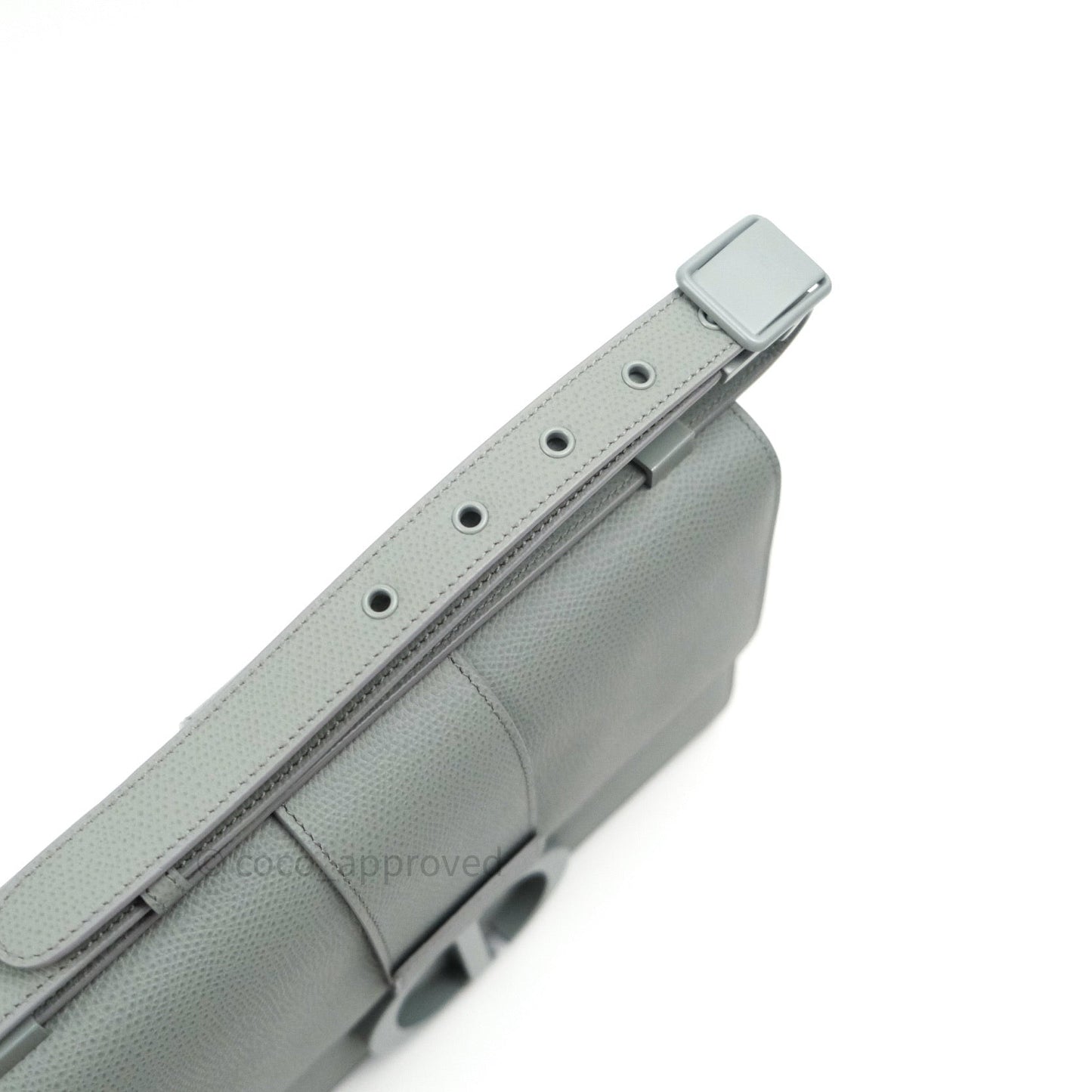 Christian Dior Grained Calfskin Montaigne Flap 30 Ultramatte Gray