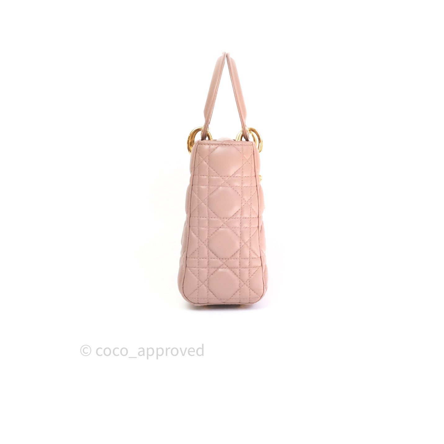 Christian Dior Lambskin My ABCDior Lady Dior Dark Beige Gold Hardware