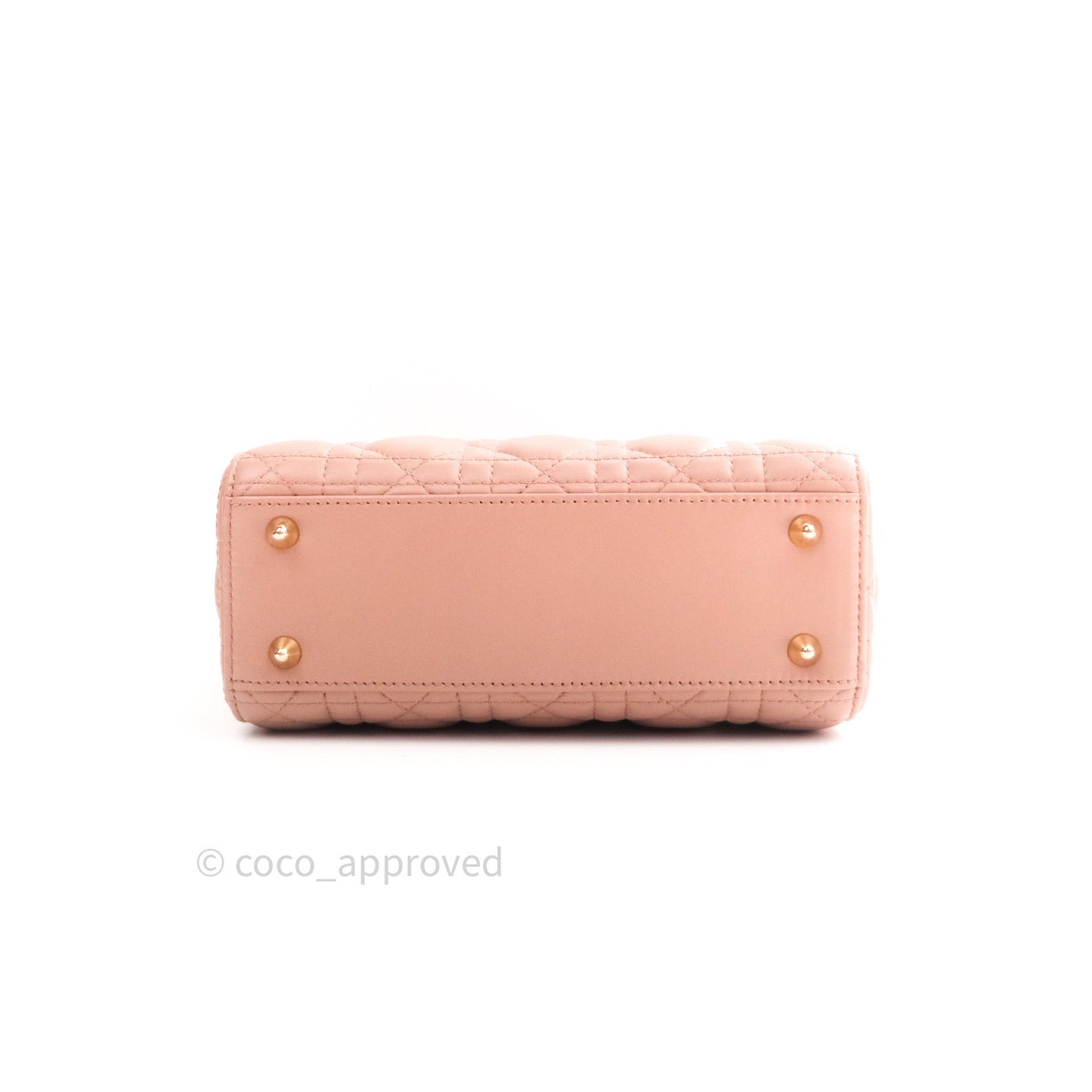 Christian Dior Lambskin My ABCDior Lady Dior Beige Gold Hardware