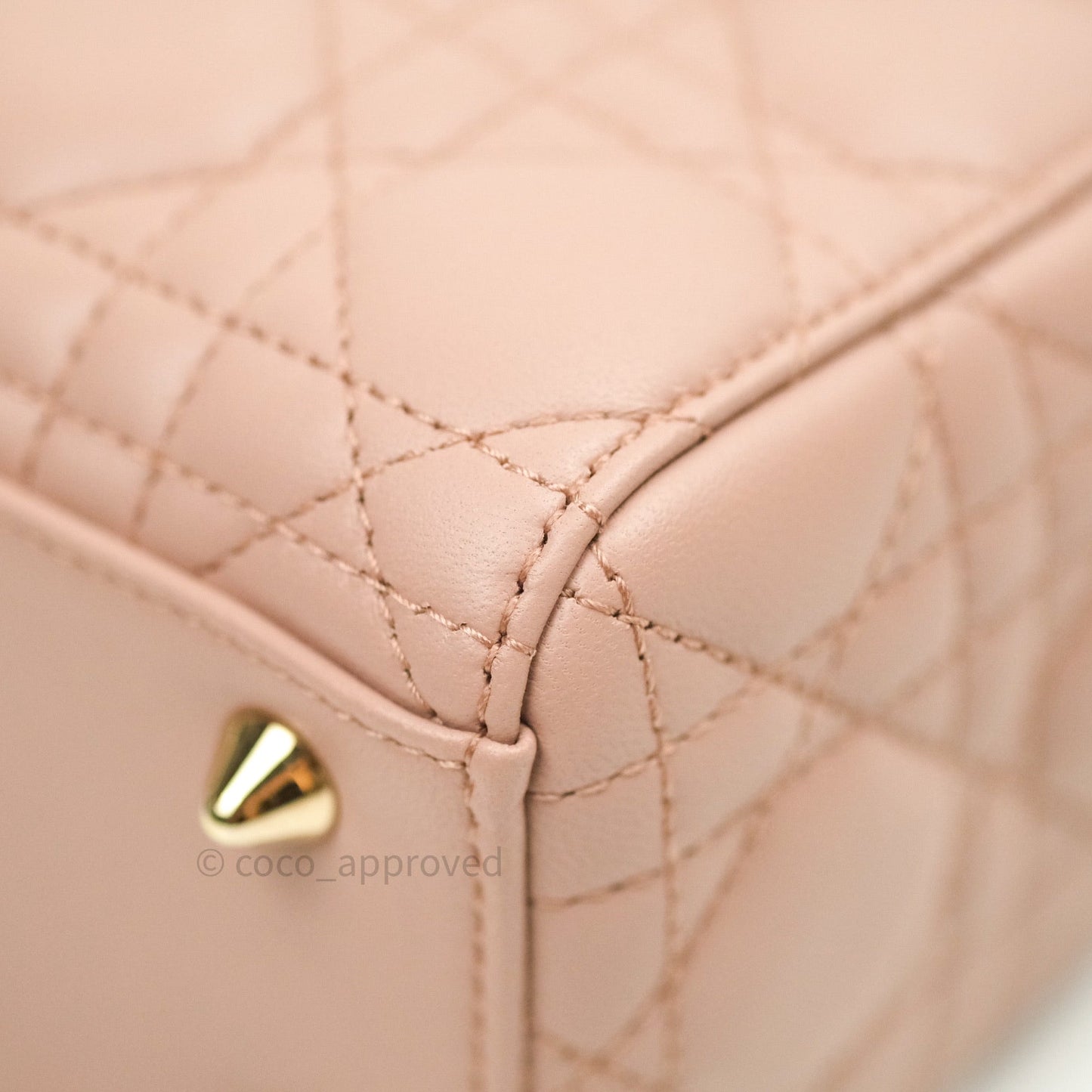Christian Dior Lambskin My ABCDior Lady Dior Fard Gold Hardware