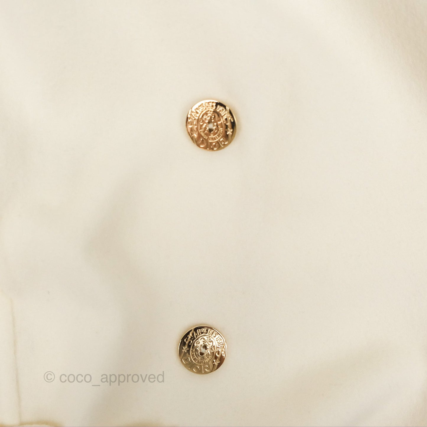 Christian Dior Mid-Length Belted Coat Ivory Size 34