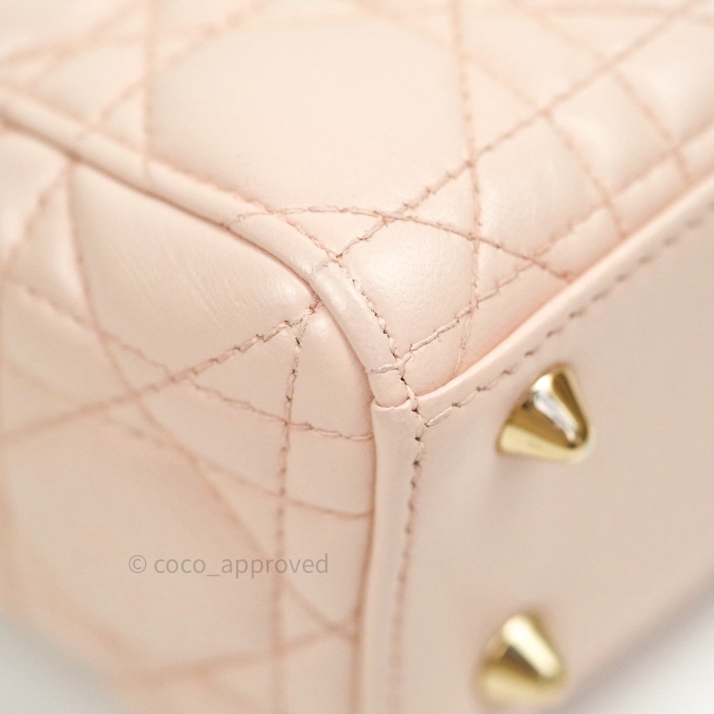 Christian Dior Lambskin My ABCDior Lady Dior Pink Gold Hardware