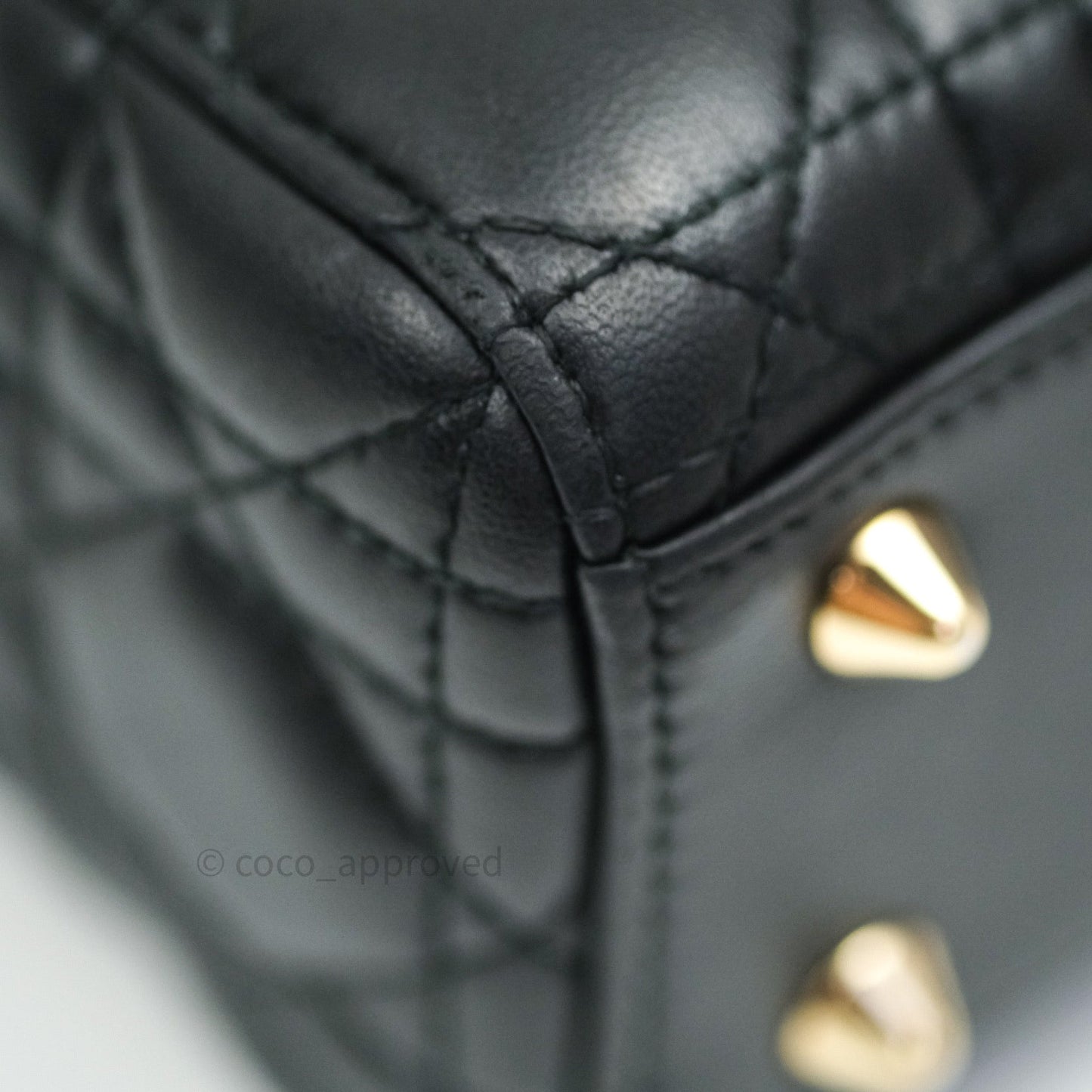 Christian Dior Lambskin My ABCDior Lady Dior Black Gold Hardware