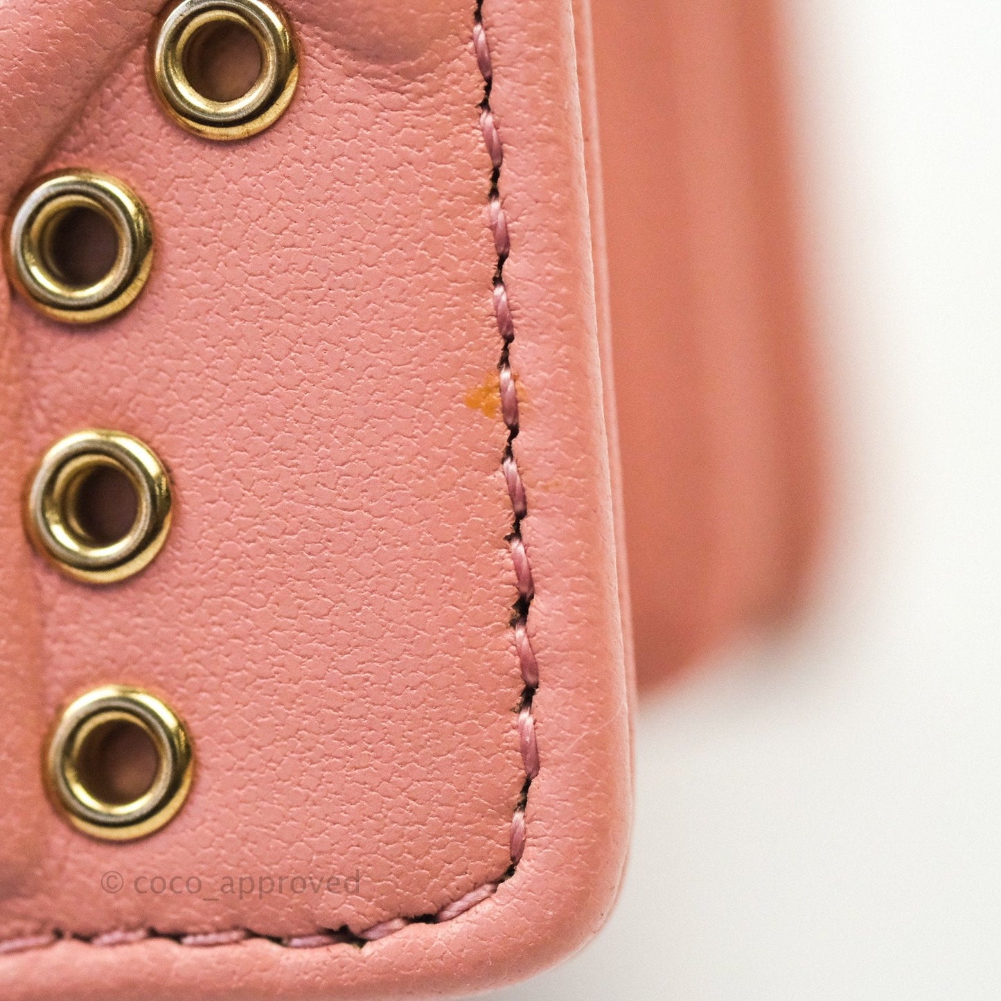 Christian Dior Lambskin Studded Vertical Diorama Dust Candy