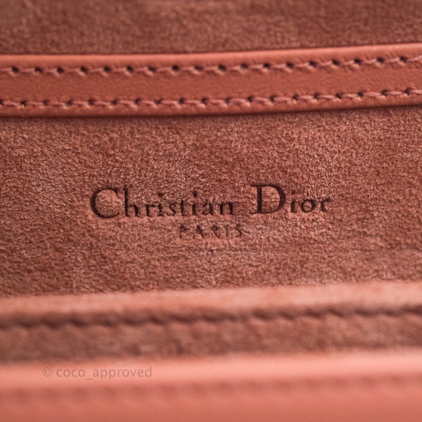 Christian Dior Lambskin Studded Vertical Diorama Dust Candy