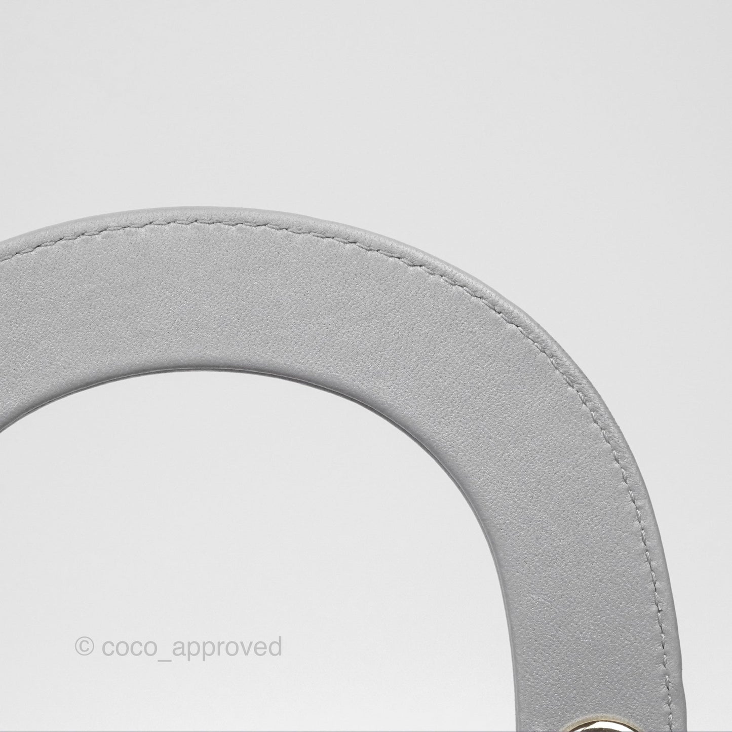 Christian Dior Cannage Mini Lady Dior Grey Gold Hardware