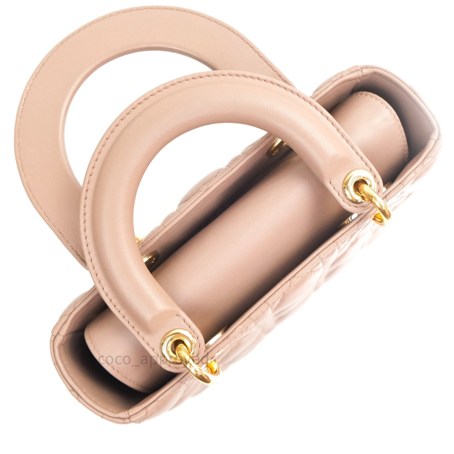 Christian Dior Lambskin My ABCDior Lady Dior Dark Beige Gold Hardware