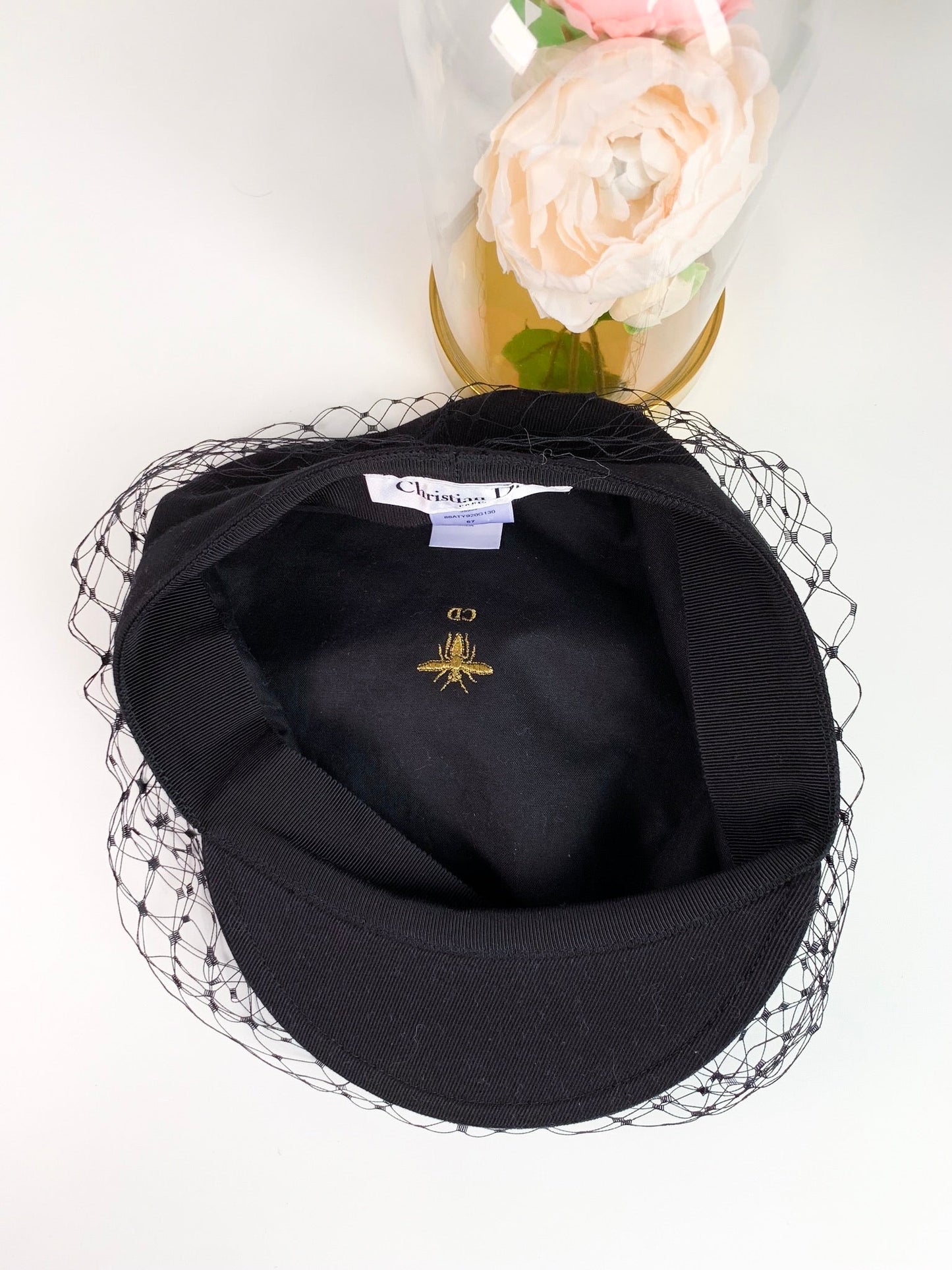 Dior Black Arty Veil Cotton Cap