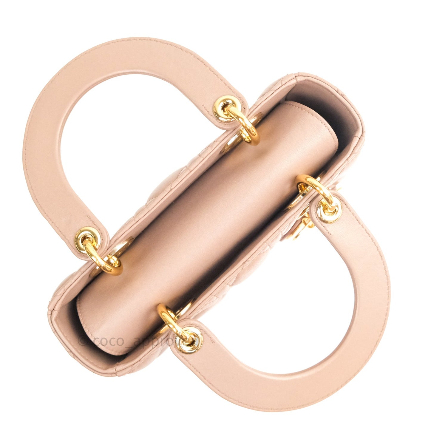 Christian Dior Lambskin My ABCDior Lady Dior Dark Beige Gold Hardware