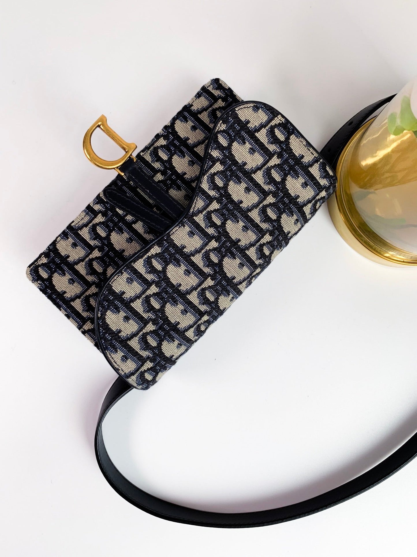 Dior Oblique Saddle Navy Belt Bag
