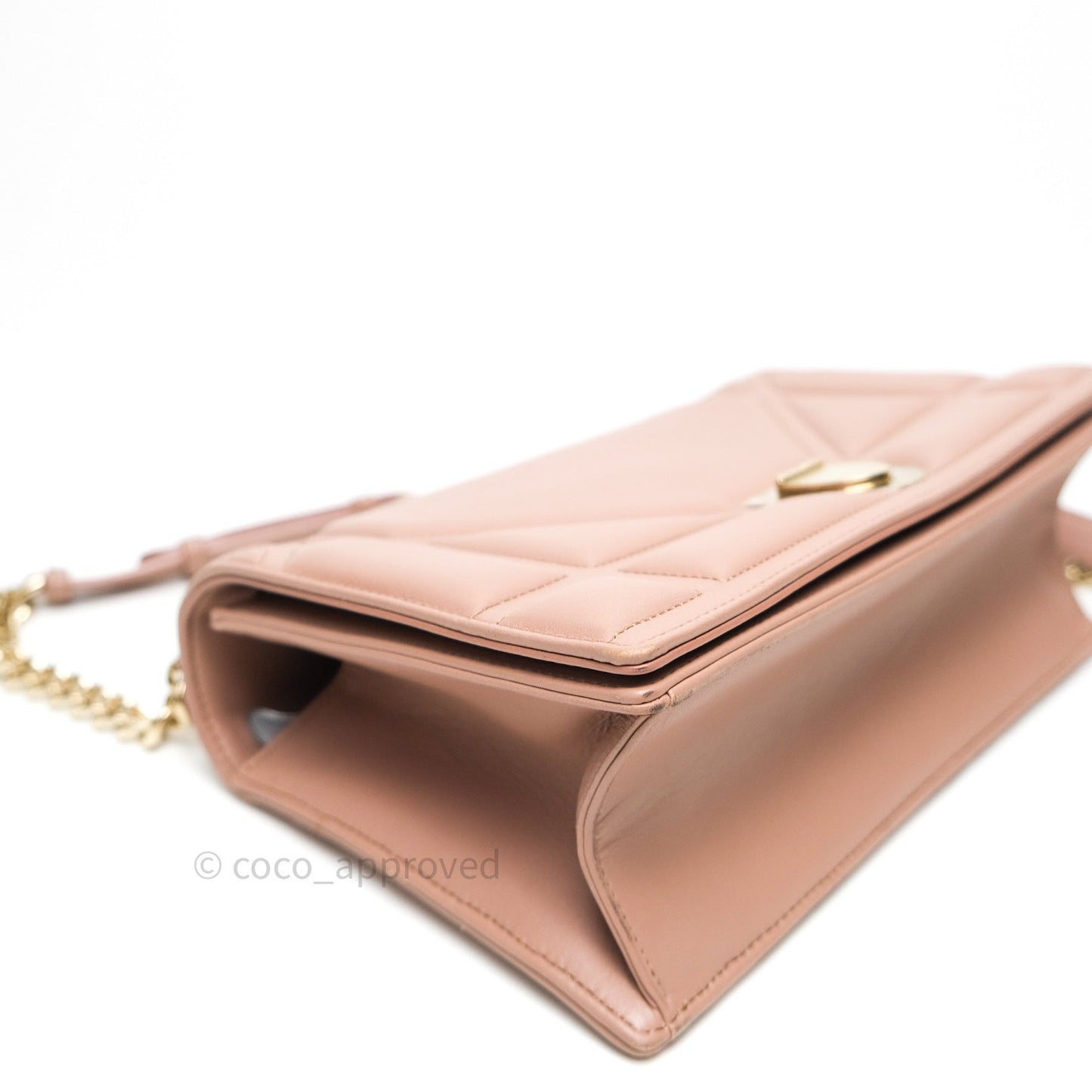 Christian Dior Lambskin Medium Diorama Beige Gold Hardware
