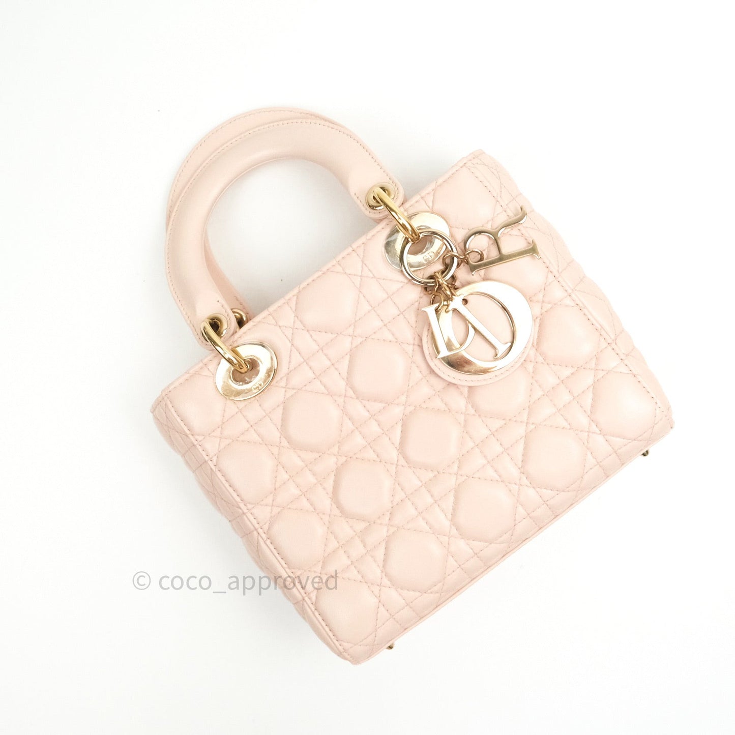 Christian Dior Lambskin My ABCDior Lady Dior Pink Gold Hardware