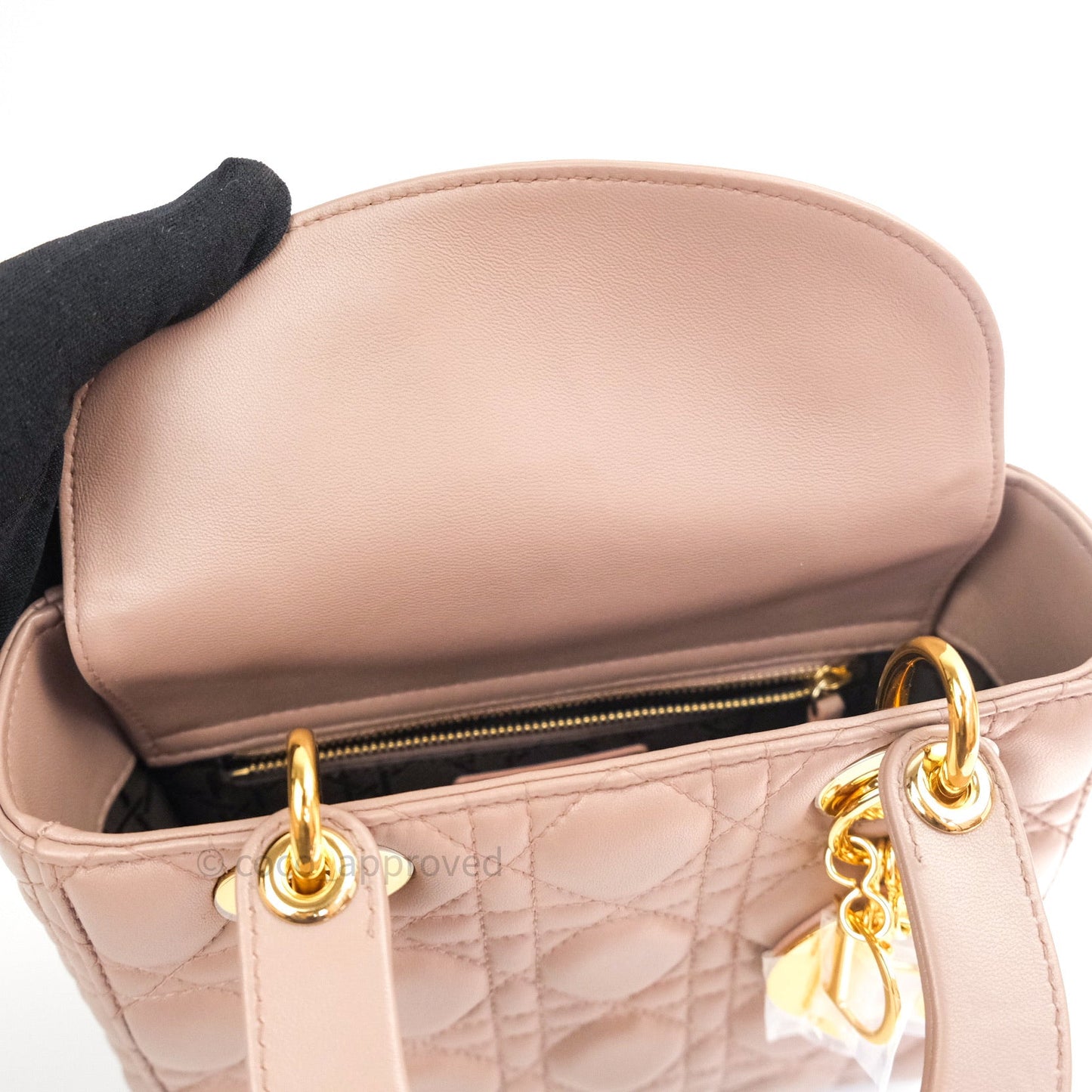 Christian Dior Lambskin My ABCDior Lady Dior Dark Beige Gold Hardware
