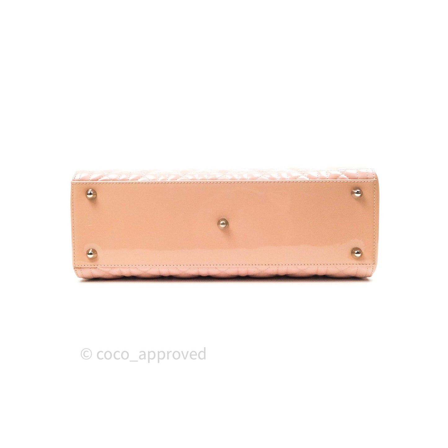 Christian Dior Patent Cannage Large Lady Dior Light Pink