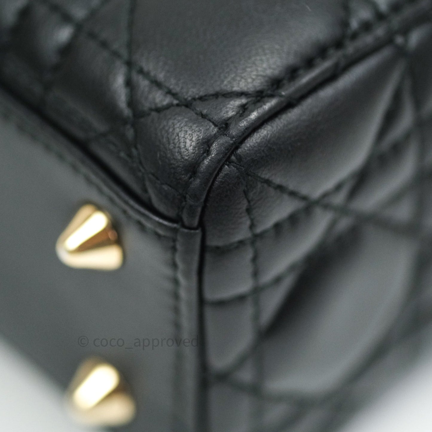 Christian Dior Lambskin My ABCDior Lady Dior Black Gold Hardware