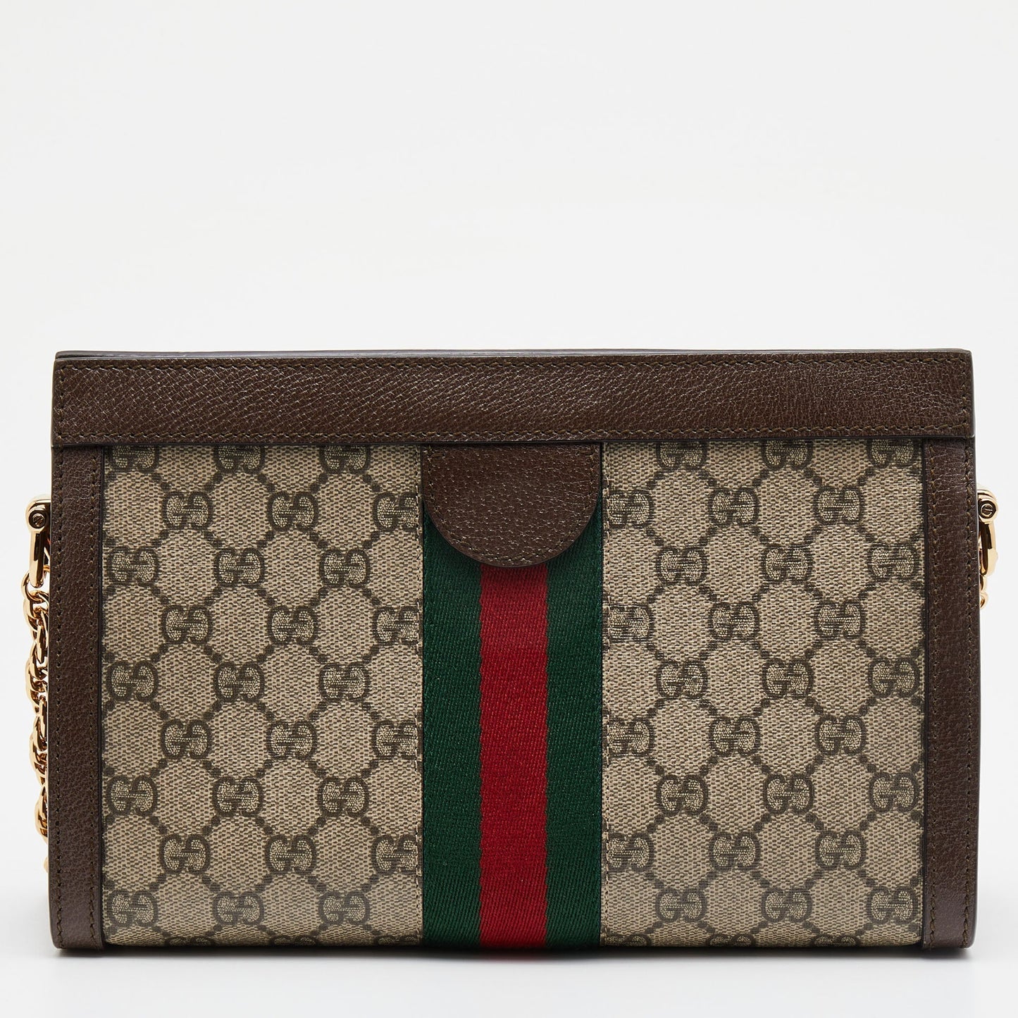 Gucci Beige/Brown GG Supreme Canvas Ophidia Shoulder Bag