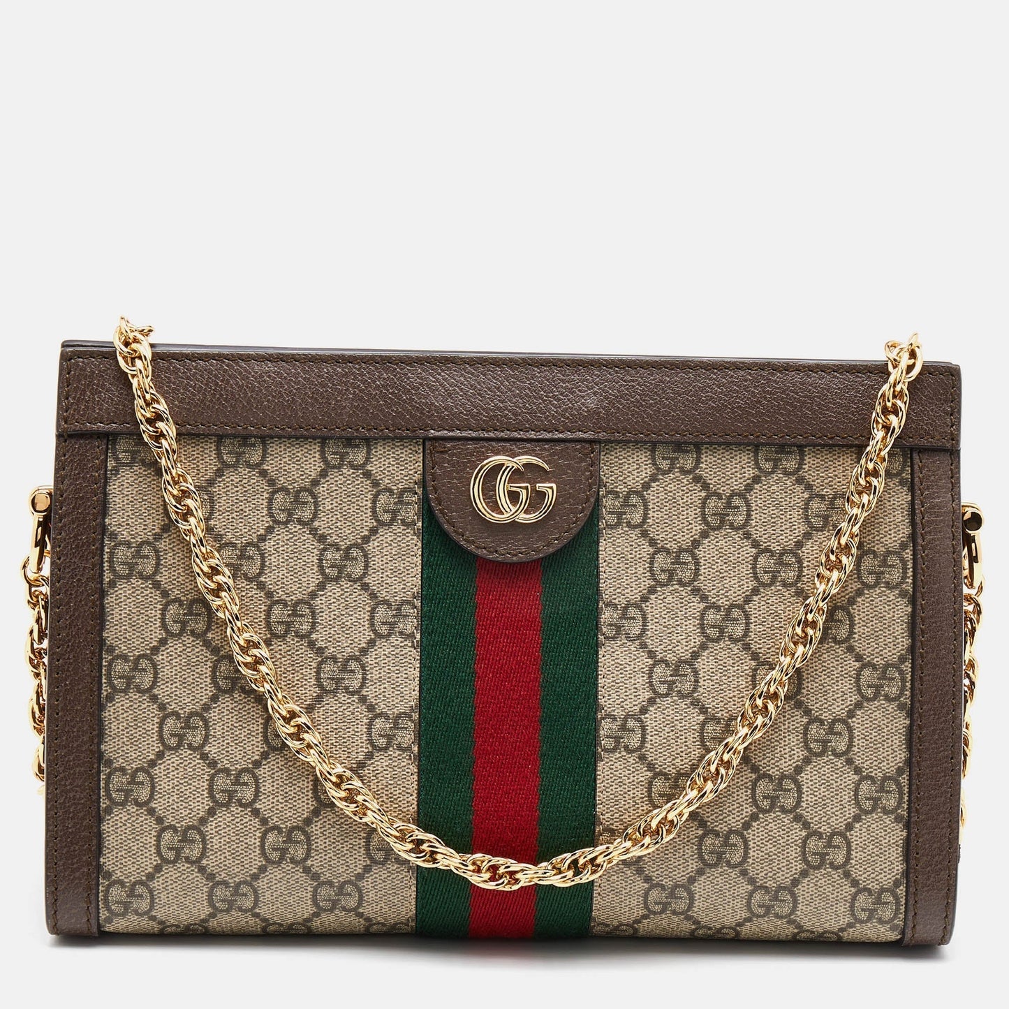 Gucci Beige/Brown GG Supreme Canvas Ophidia Shoulder Bag