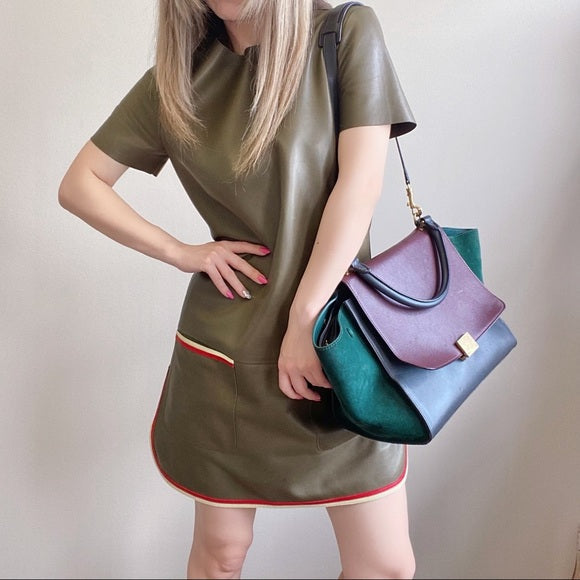 CELINE lambskin leather dress