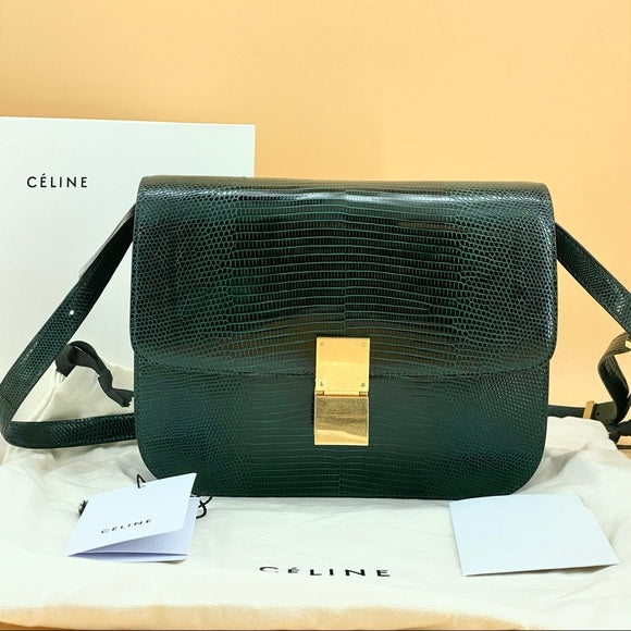 CELINE classic bag Lizard skin