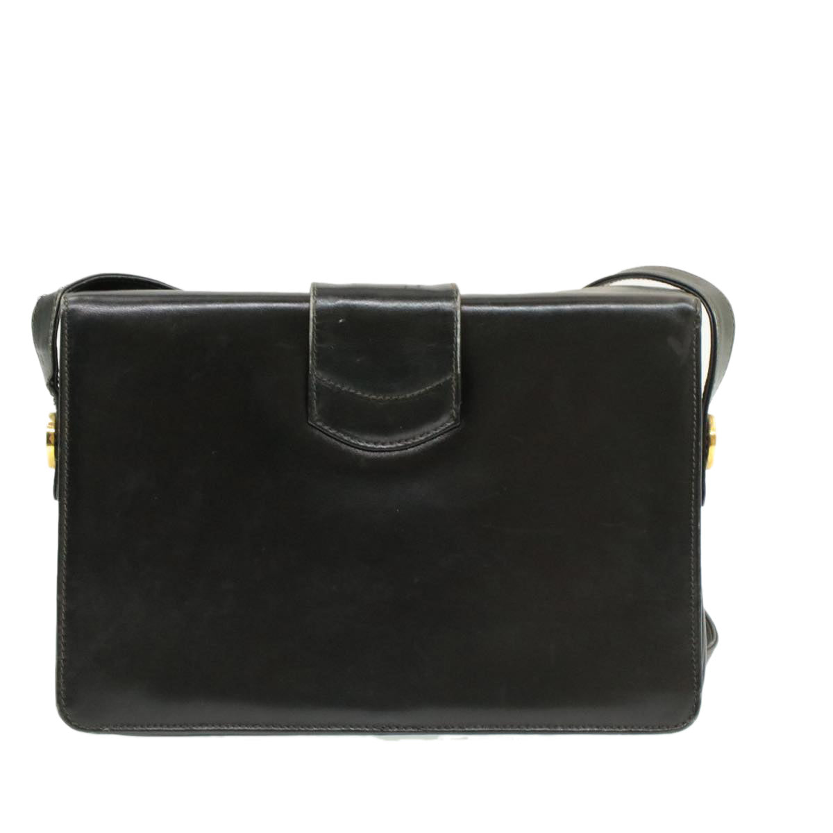 Celine Horse Carriage Shoulder Bag Black Leather rd764