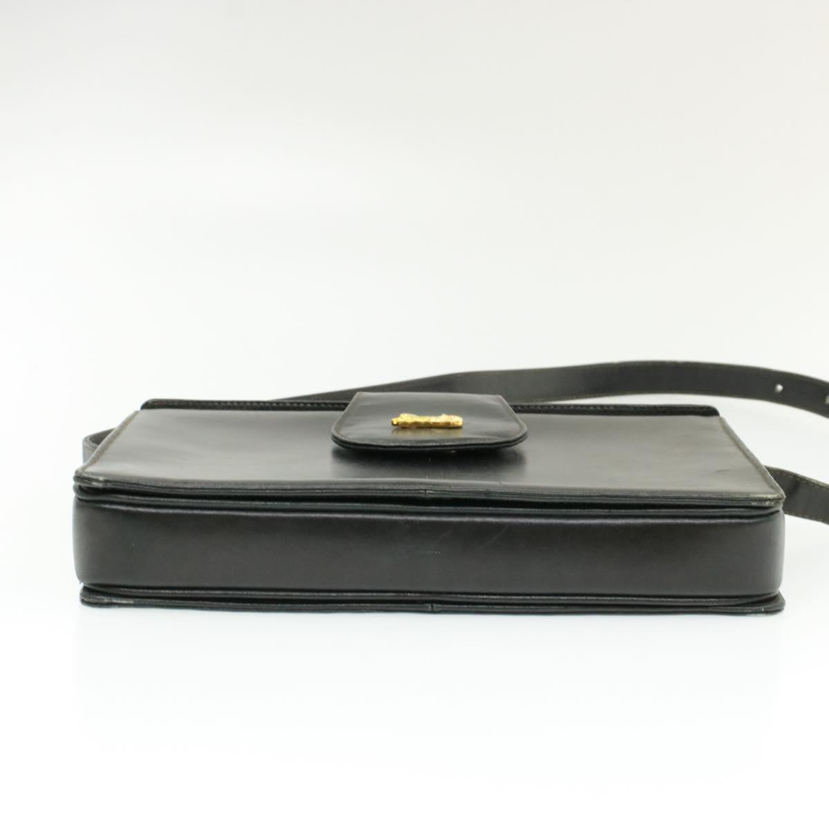 Celine Horse Carriage Shoulder Bag Black Leather rd764